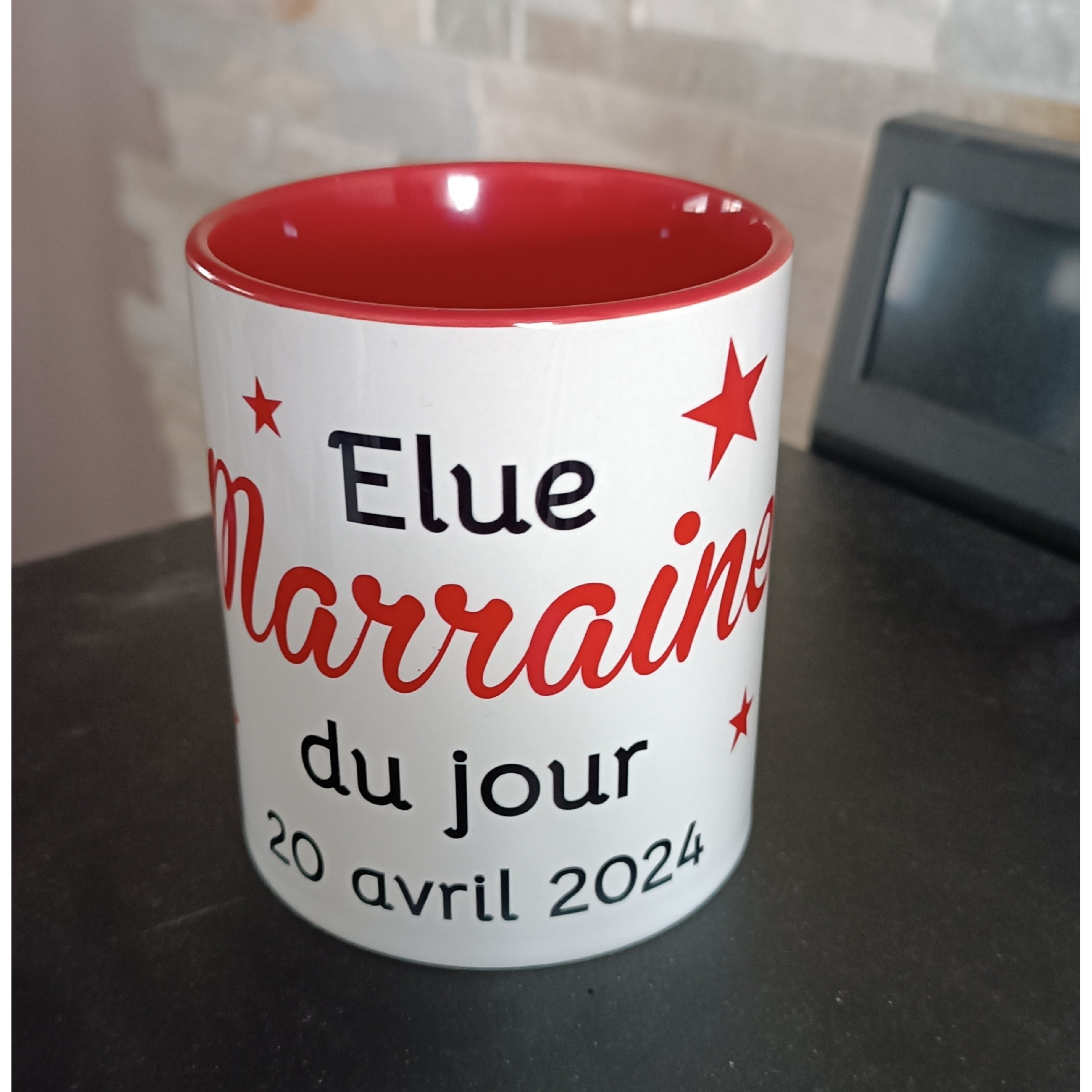 Mug personnalisé - "Elue Marraine du jour"