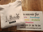 Sweat capuche avec brodé -  Skyline ville de Marck