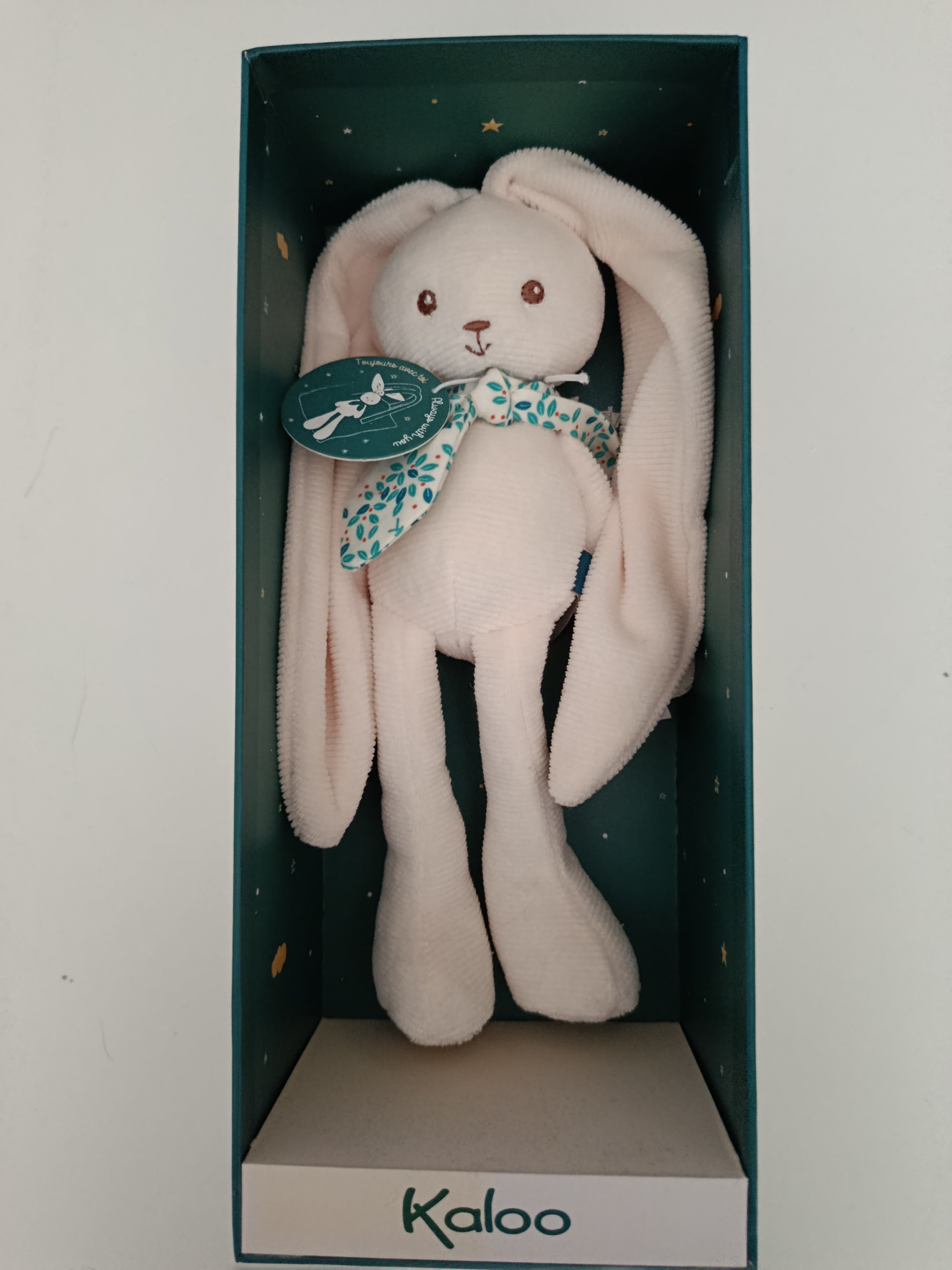 Pantin LAPINOO crème 35 cm brodé.