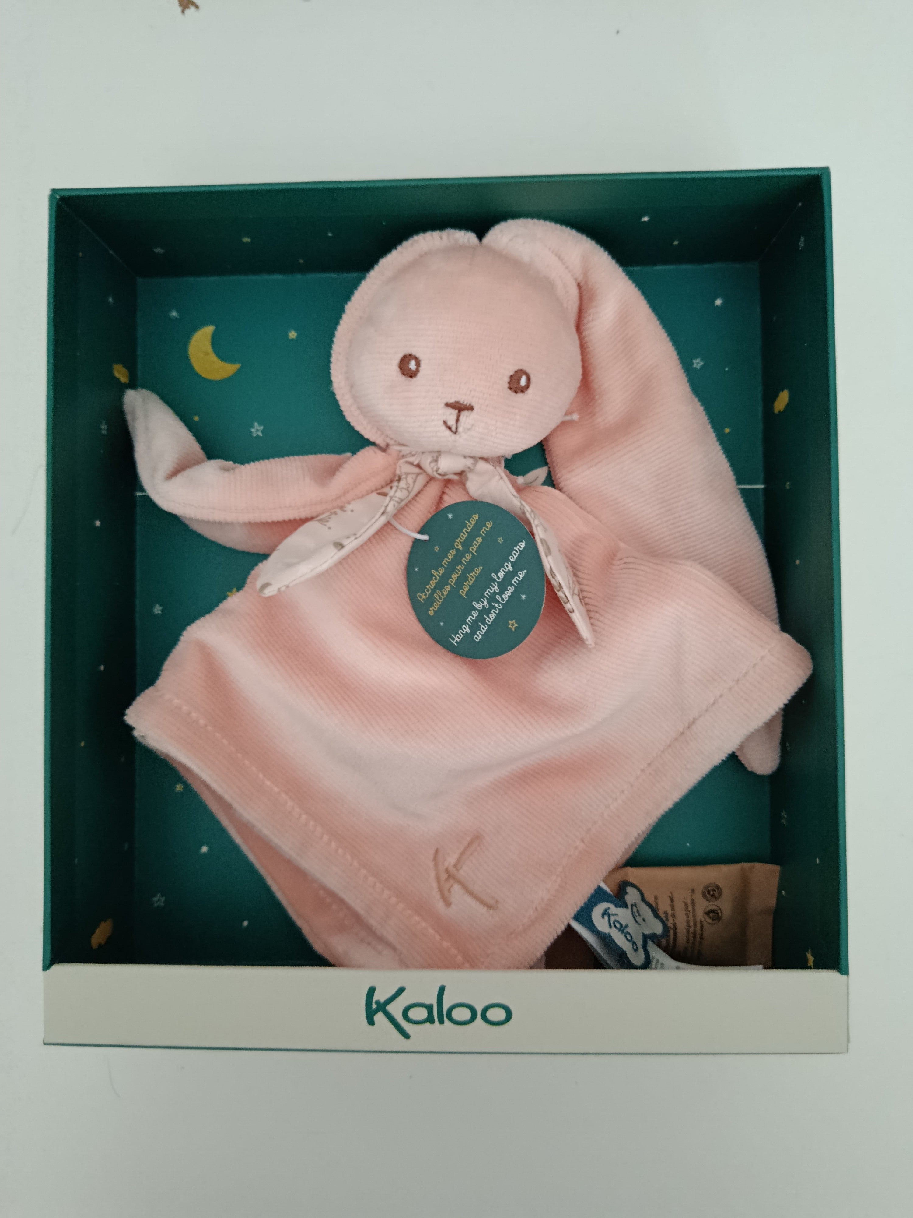 Doudou KALOO pêche 30 cm brodé.