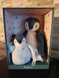 Peluches manchots câlins bleues KALOO 15cm/25cm brodées.