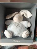 Peluche patapouf lapinou bleu perle 15 cm KALOO - Personnalisation prénom sur oreille