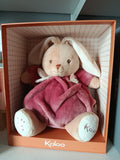 Lapin patapouf bordeaux KALOO - Personnalisation prénom sur oreille