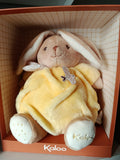 Lapin patapouf jaune 17 cm KALOO- Personnalisation prénom sur oreille