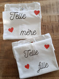 Tee-shirt "Telle mère "Telle fille", taille adulte