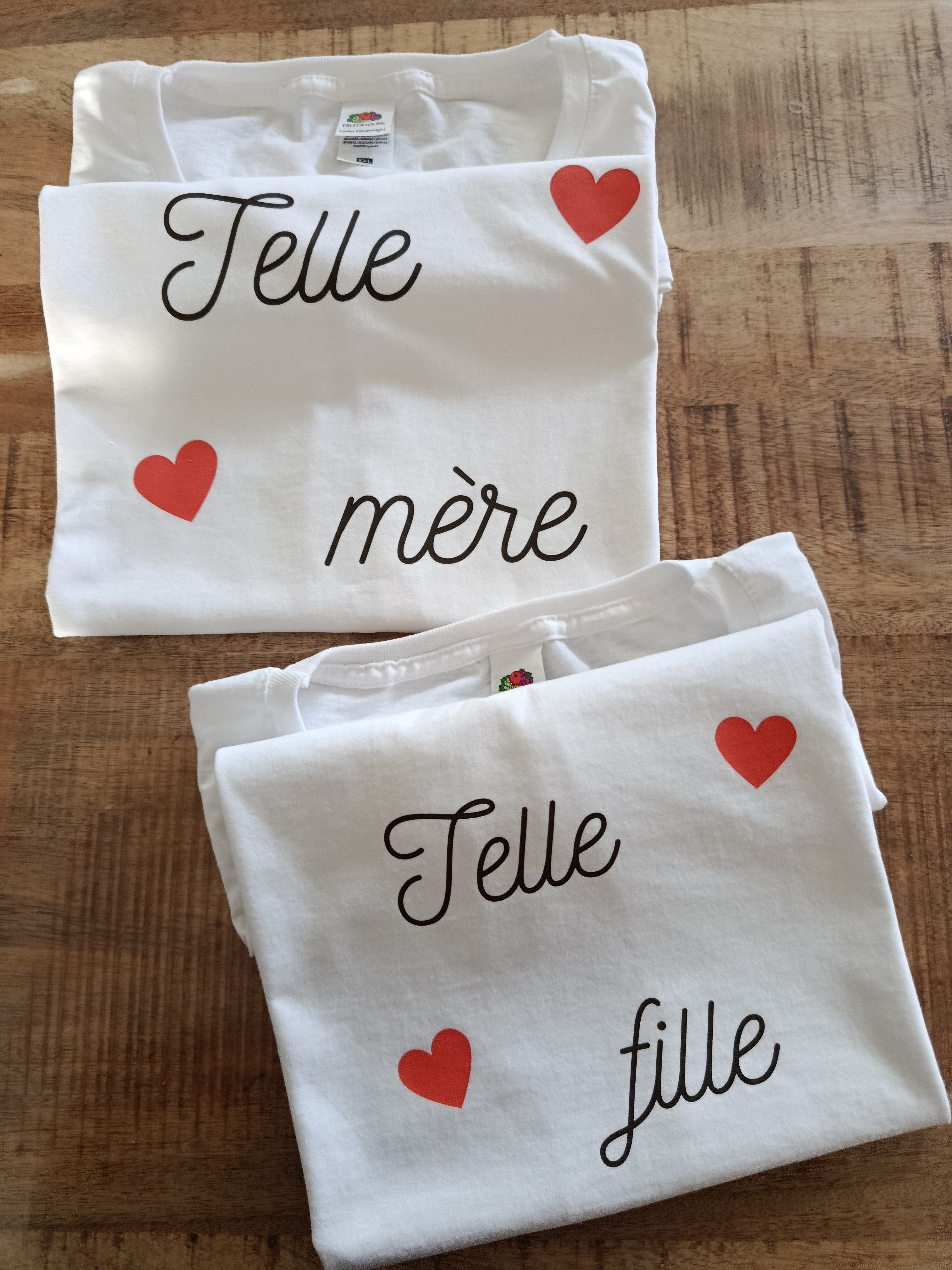 Tee-shirt "Telle mère "Telle fille", taille adulte