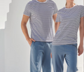 Tee-shirt marinière manches courtes à personnaliser