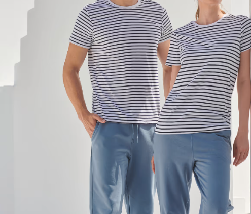 Tee-shirt marinière manches courtes à personnaliser