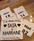 Tee shirt enfant personnalisé- Prénom et jour de naissance