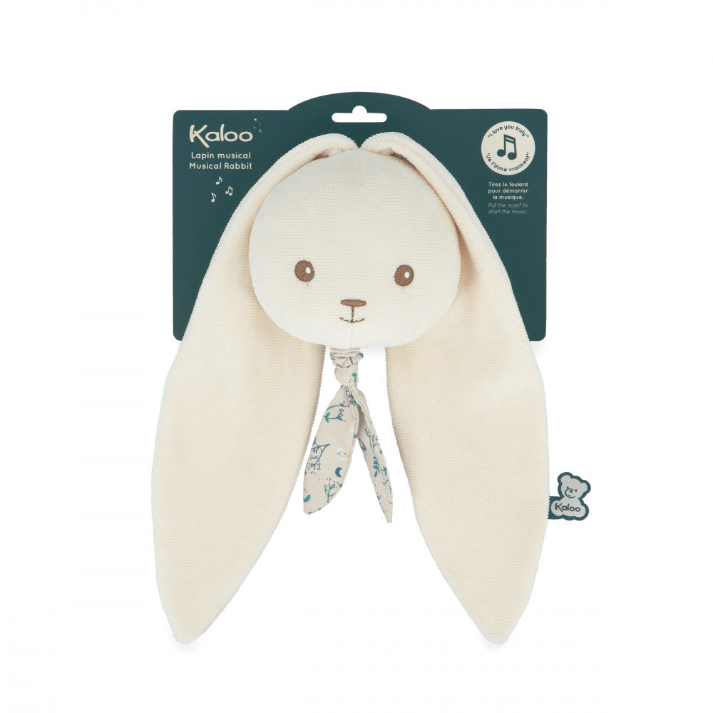 Lapin musical KALOO couleur beige.
